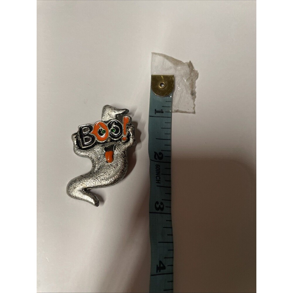PZ-VINTAGE HALLOWEEN GHOST BOO! PIN BROOCH #32375 *MINT - Picture 9 of 10